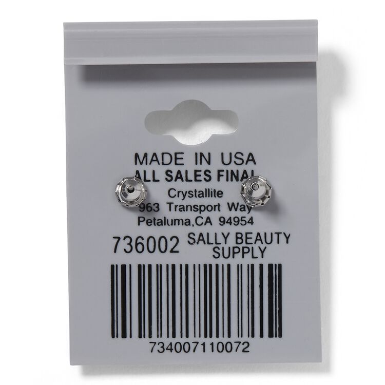 Destine Clear Diamond Cut Earrings 6mm