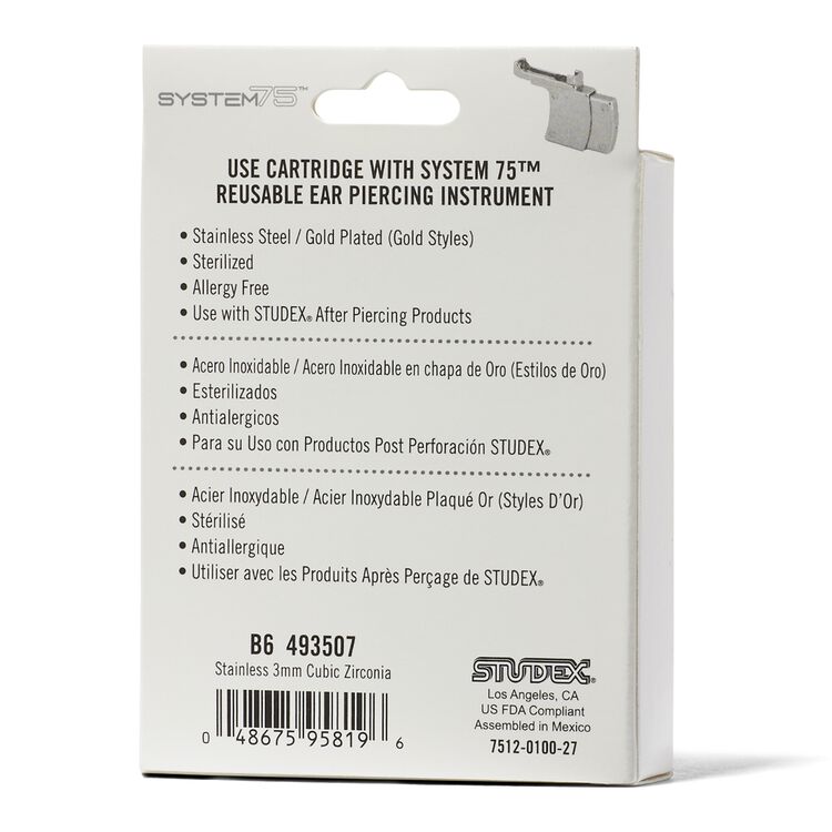 System 75 3MM Round CZ Stainless Steel