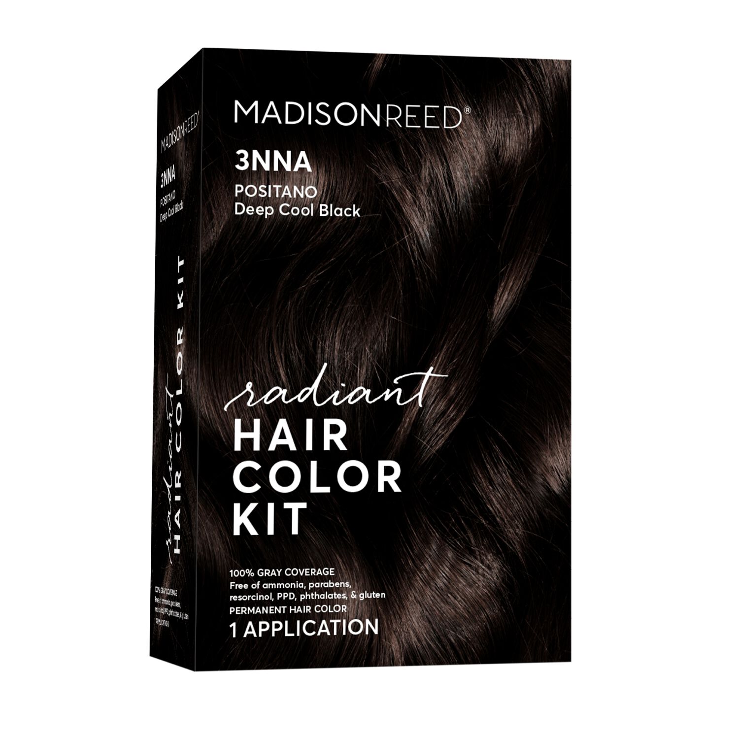 Radiant Cream Color Permanent Hair Color Kit 3NNA Positano Black ...