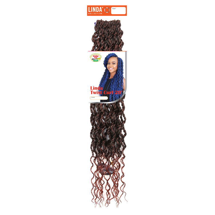 Crochet Twist Curl 20 Inch Ombre Black/Brandy Copper