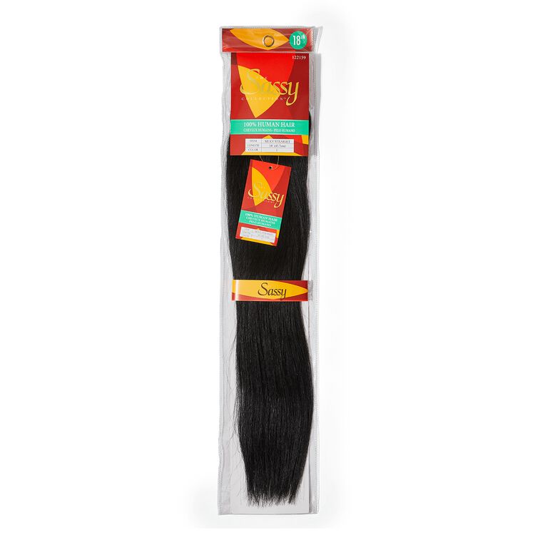 Silky Straight Jet Black 18 Inch Human Hair Extension