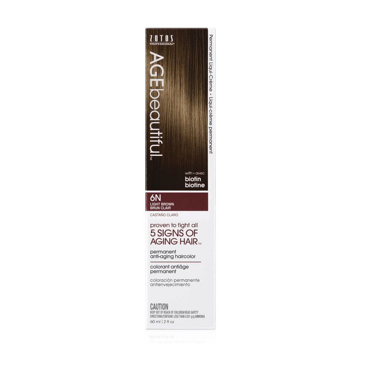 6N Light Brown Permanent Liqui-Creme Hair Color by AGEbeautiful | Permanent Hair  Color | Sally Beauty