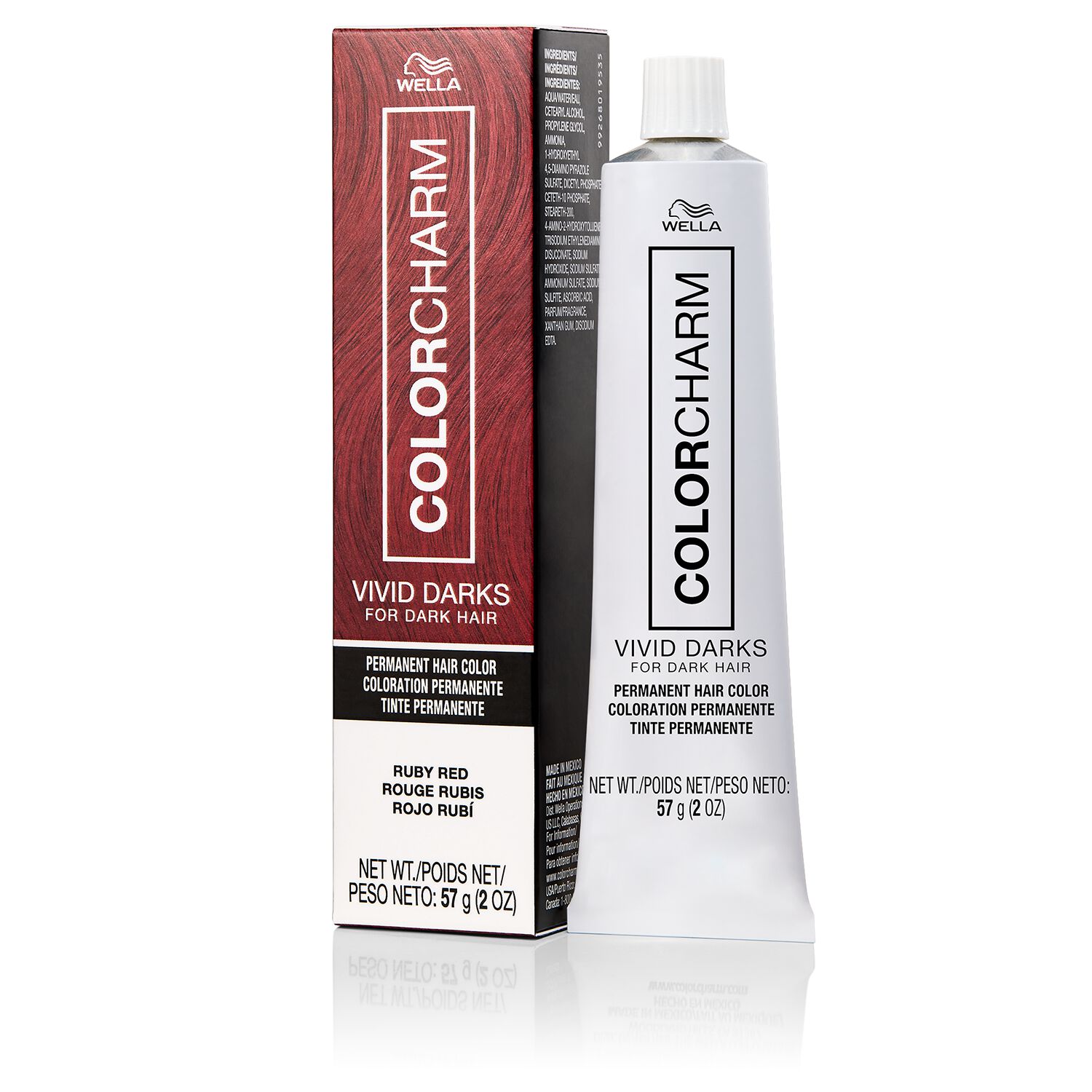 Wella Ruby Red colorcharm Vivid Darks Permanent Hair Color for Dark