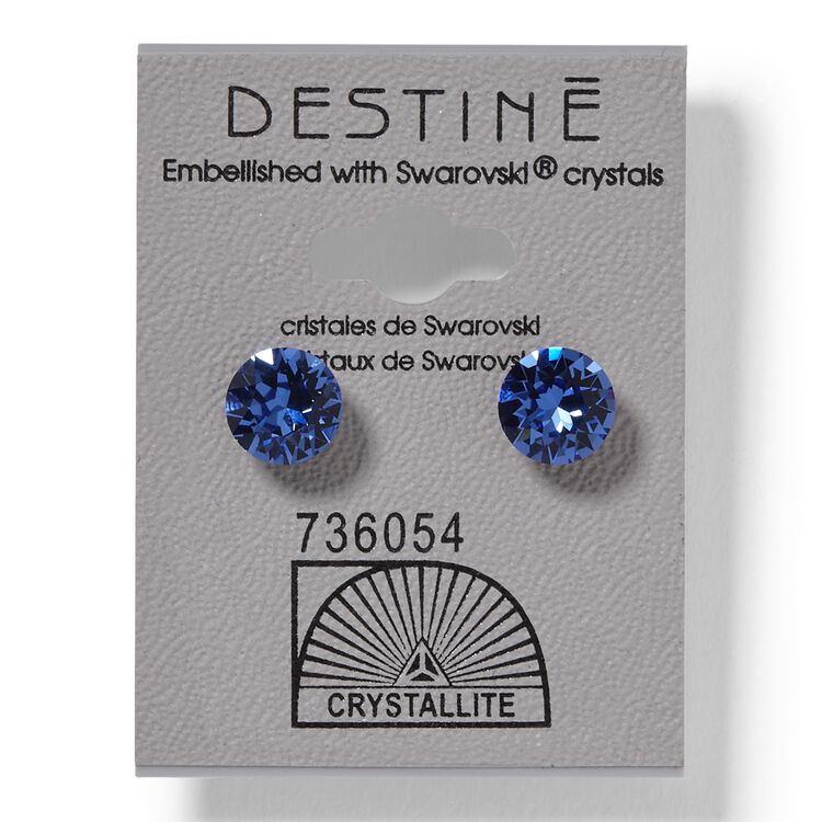 Destine Sapphire Diamond Cut Earrings 8mm
