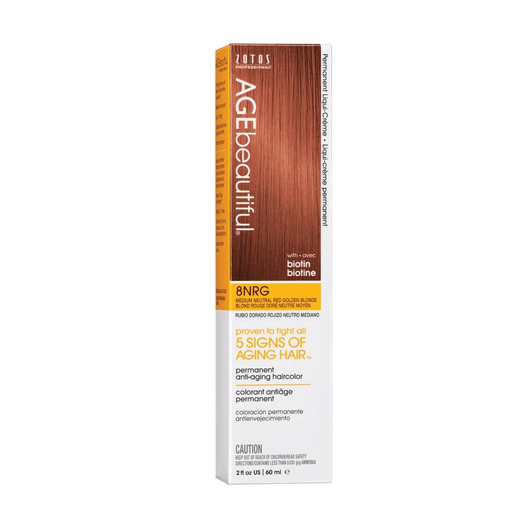 8NRG Medium Neutral Red Golden Blonde Permanent Liqui-Crème Hair Color