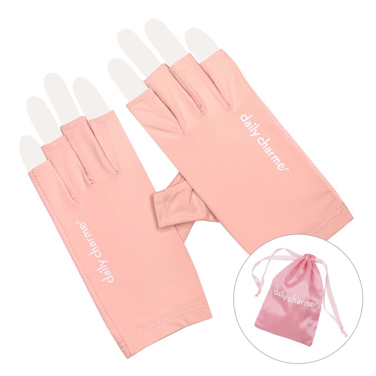 Pink Gel Manicure UV Gloves