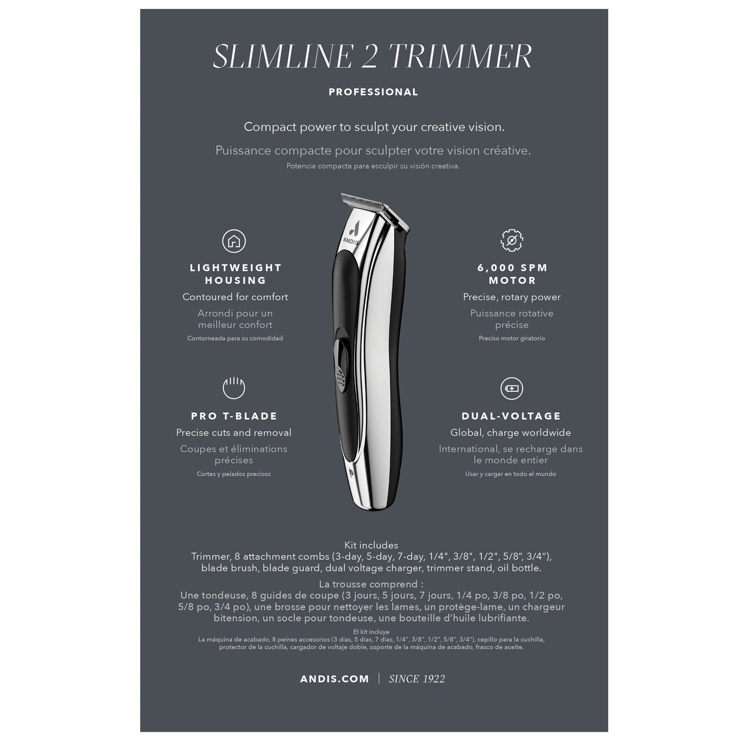 Slimline II Trimmer by Andis Clippers and Trimmers Sally Beauty