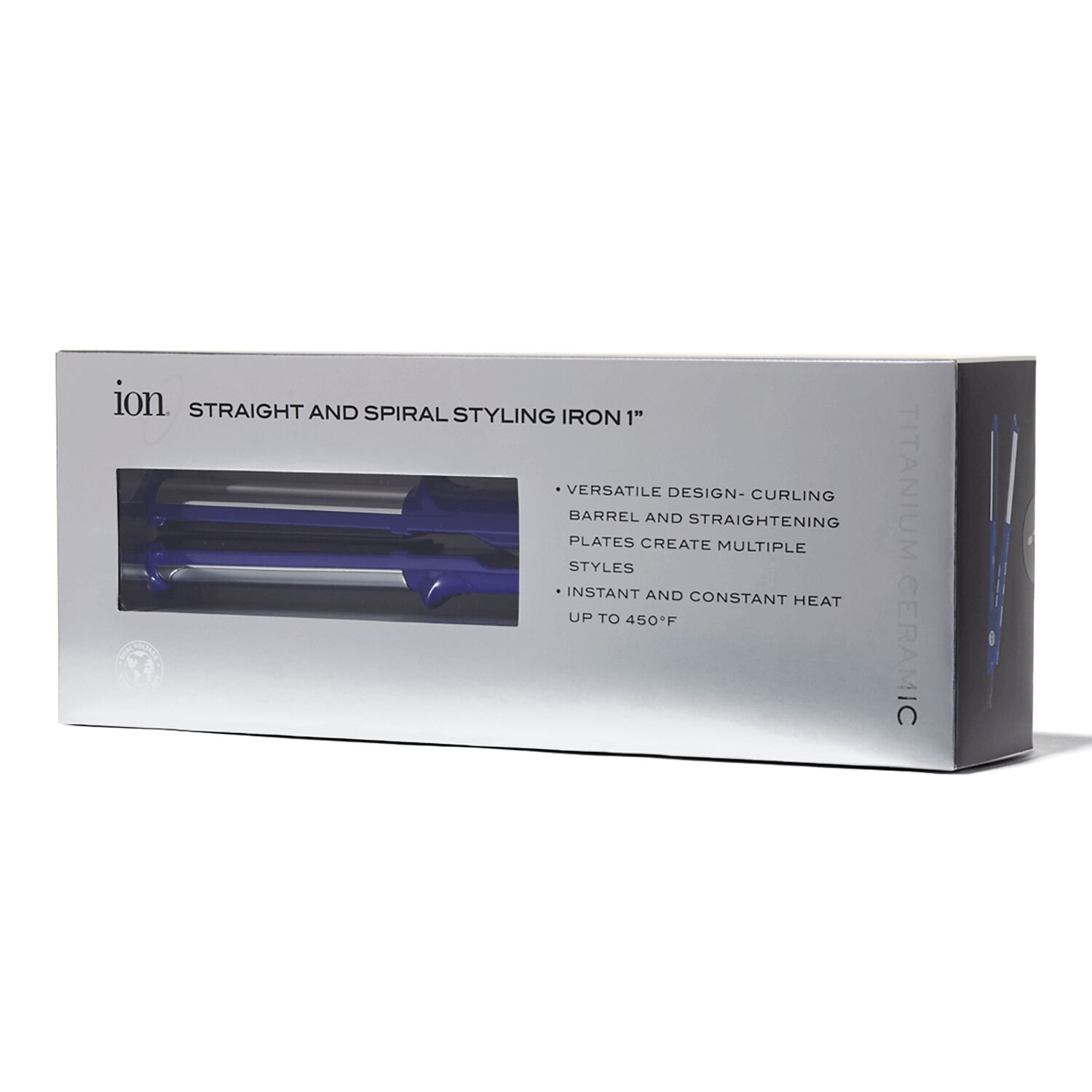 Straight N' Spiral Titanium Flat Iron (1 in) by Ion Flat Irons