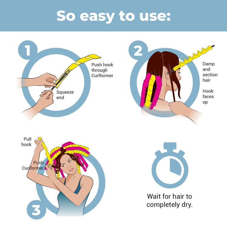 Hair Flair Curlformers Barrel Curls Styling Kit For Long Hair