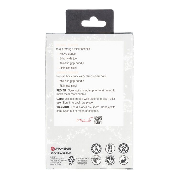 Soft Touch Toenail Clipper & Cuticle Pusher