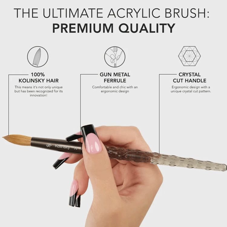 100% Kolinsky Acrylic Brush Size 14