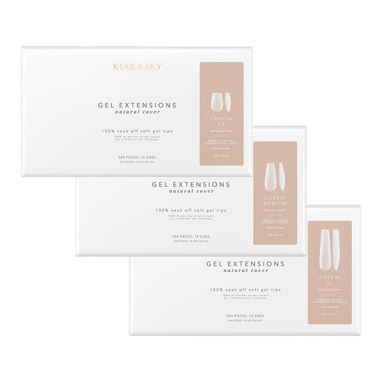 Coffin Natural Cover Gel Extensions