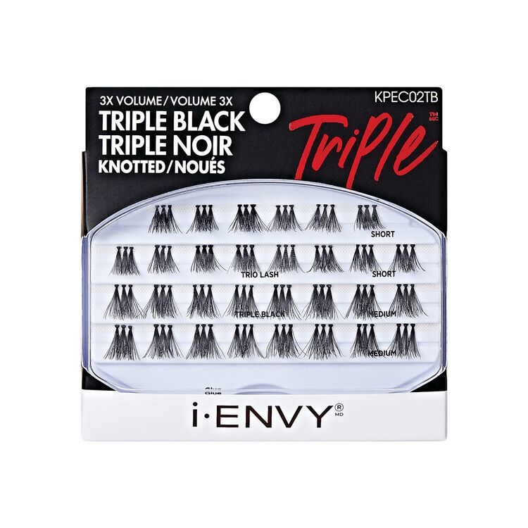 i-Envy Trio Triple Black Knotted Lashes - Short/Medium