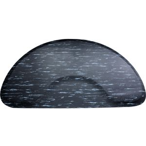 3 X 5 Black Marbleized Mat Half Circle