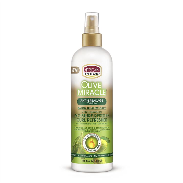 Olive Miracle 7-IN-1 Leave-In Moisture Restore Hair Curl Refresher