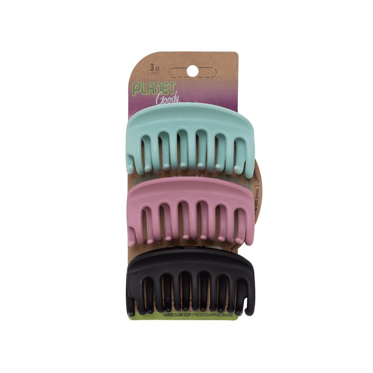 Bright Large Round Claw Clips 3 Count