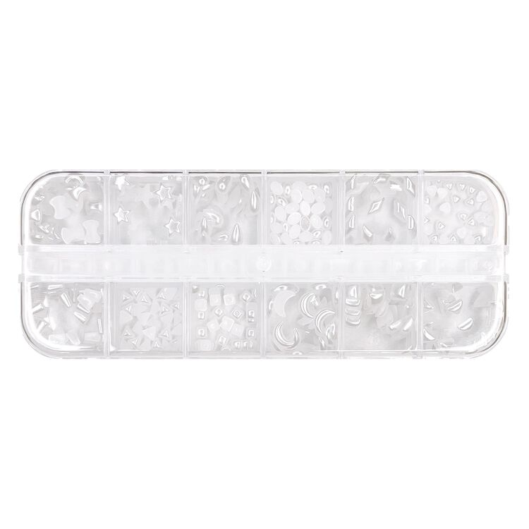 Nail Art Decor Resin Pearl Cabochon Mix Box Set