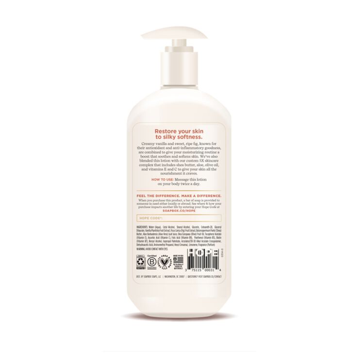 Soapbox Vanilla Bean & Fig Body Lotion