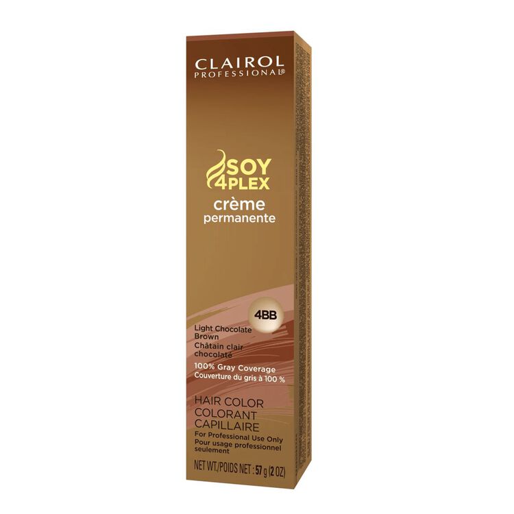 Clairol Professional 4BB Light Chocolate Brown Permanent Crème Hair Color  by Soy4Plex | Permanent Hair Color | Sally Beauty