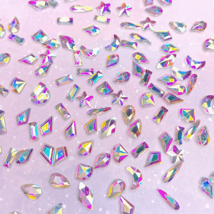 Nail Art Shaped Rhinestone Mix Crystal AB