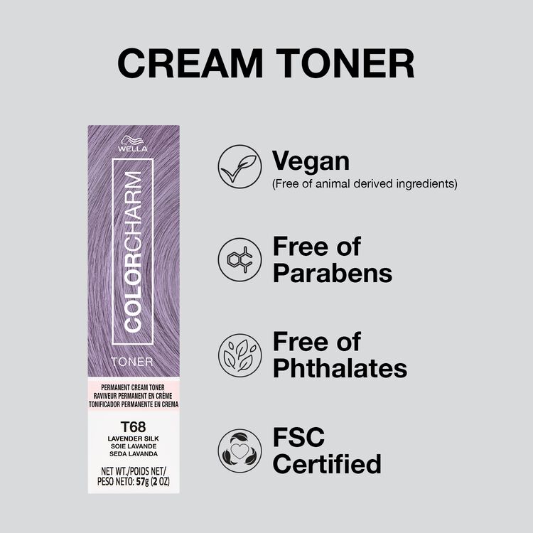 T68 Lavender Silk Permanent Cream Toner