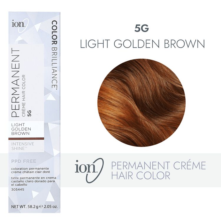 Ion 5G Light Golden Brown Permanent Creme Hair Color by Color Brilliance |  Permanent Hair Color | Sally Beauty