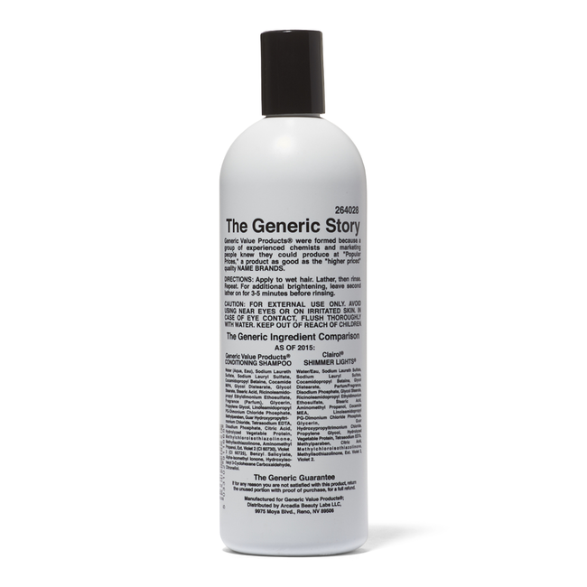generic value products conditioning shampoo compare to shimmer lights shampoo sallys