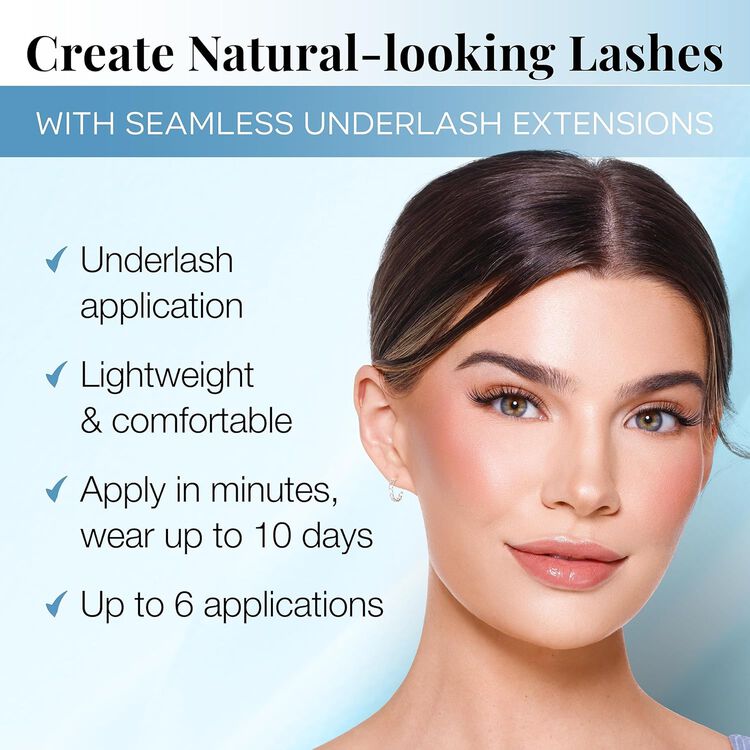 Seamless Underlash Fauxmink Extensions D Curl + 1 Day Clear Glue & Seal