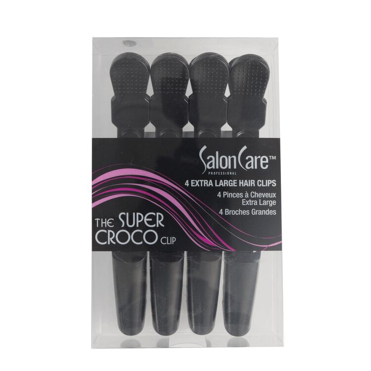 Black Super Croco Clips