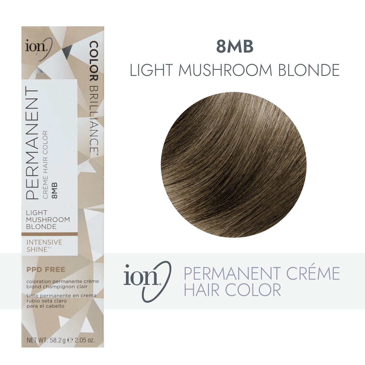ion 8MB Light Mushroom Blonde Permanent Creme Hair Color by Color