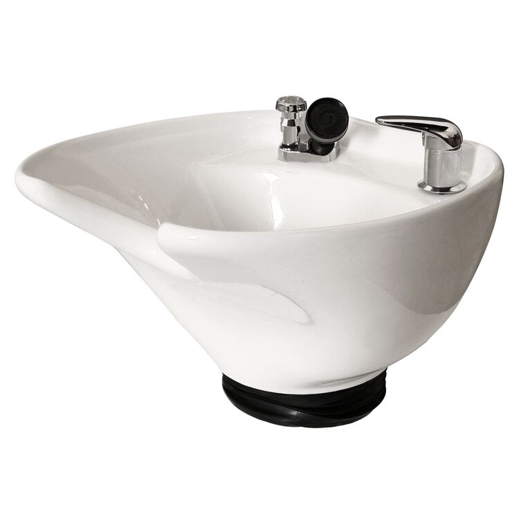 White 8600 Tilting Porcelain Shampoo Bowl