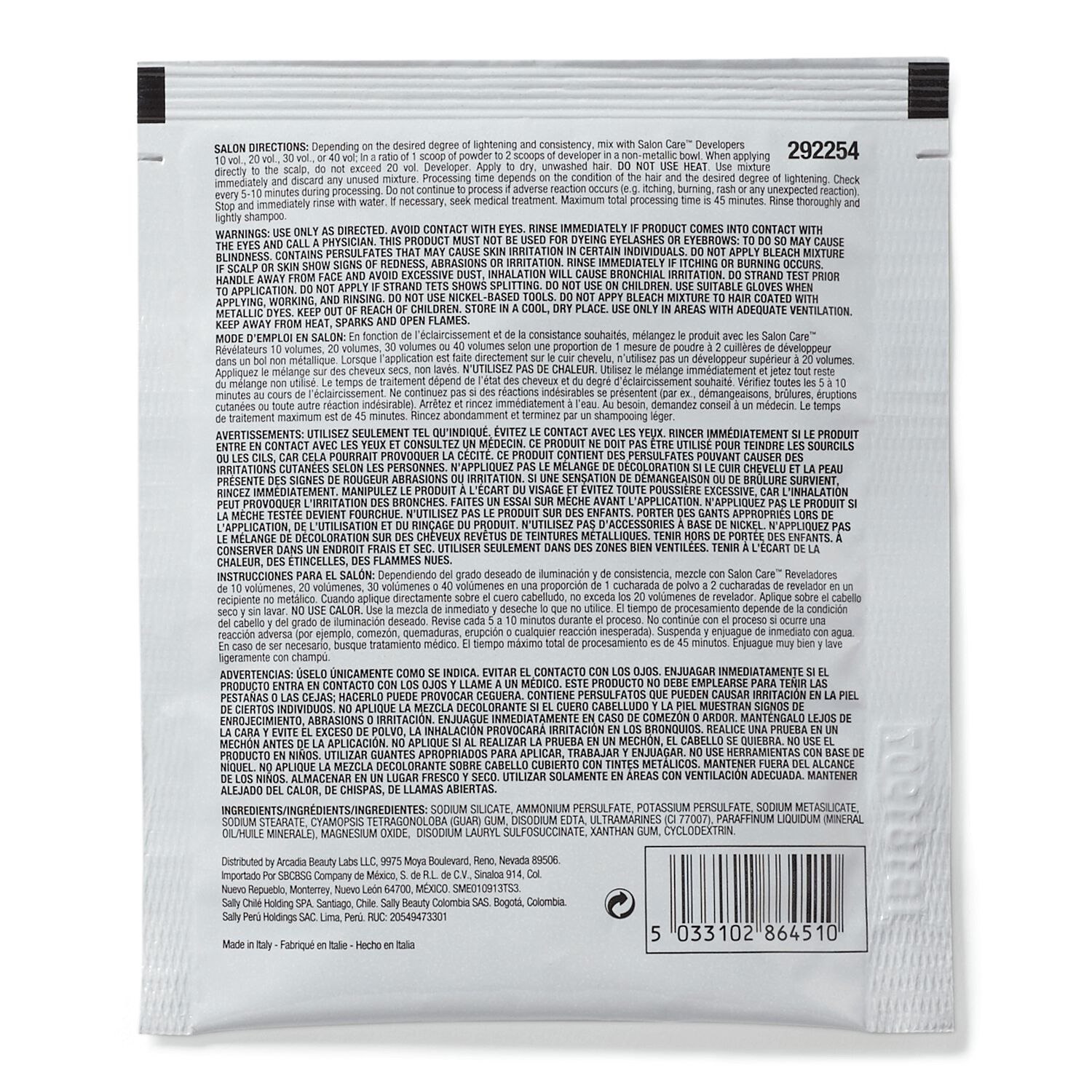 Prism Lites Blue Powder Lightener 1 oz by Salon Care Lightener