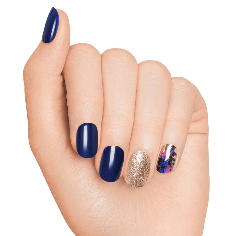 Dashing Diva Blue Vixen Ultra Shine Gel Strips Press On Nail Kits Sally Beauty