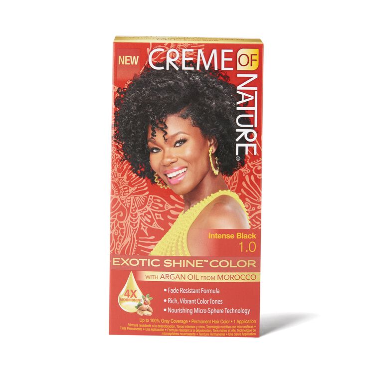 Exotic Shine Intense Black Permanent Hair Color by Creme of Nature |  Permanent Hair Color | Sally Beauty