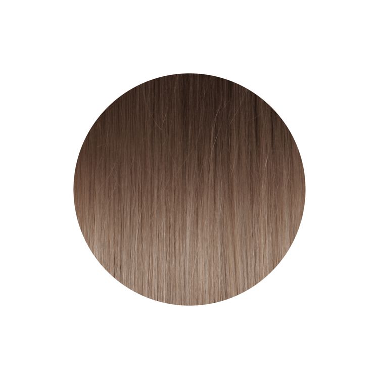 18" Ultra-Seamless Clip-in Hair Extensions Balayage Medium Dark Brown / Light Blonde