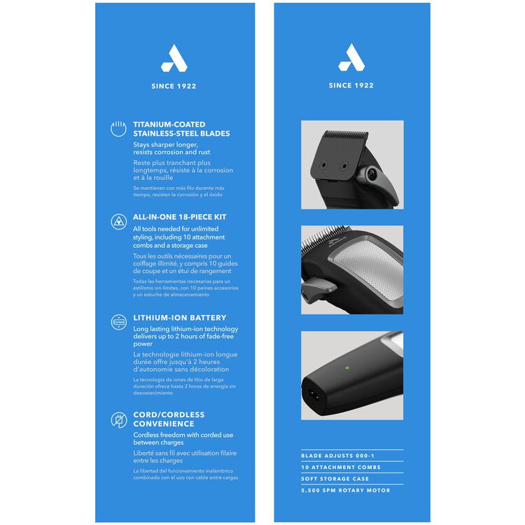 inCRED Lithium-Ion Cordless Clipper Kit