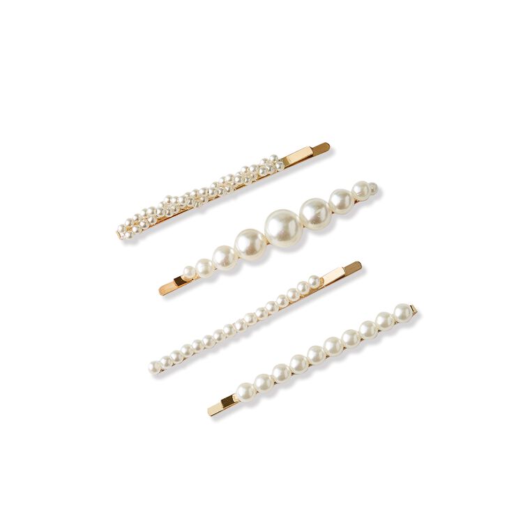 Gold Bobby Pins With Pearls