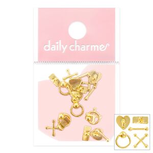 Nail Art Studs Gears Mix Gold