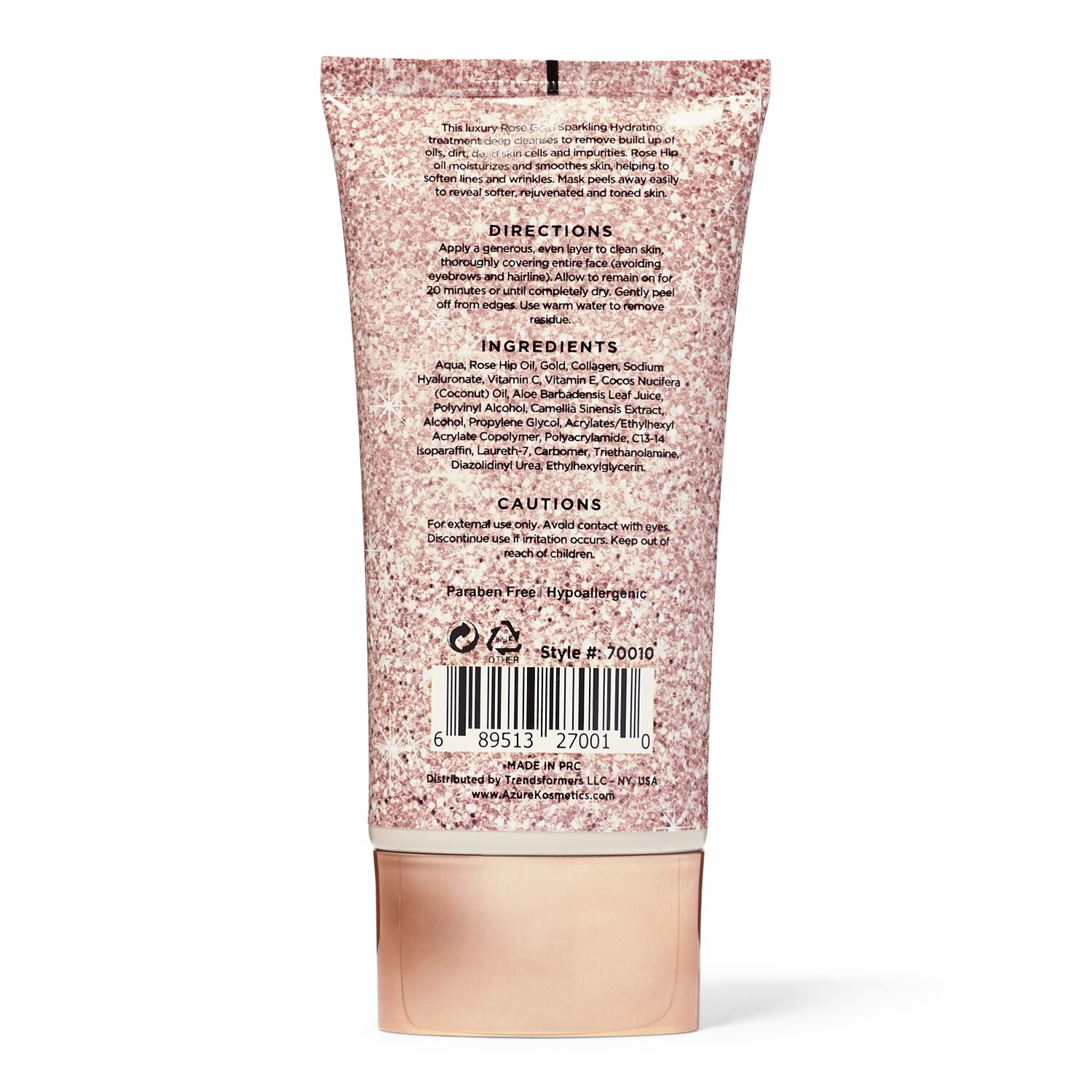 Azure Rose Gold Sparkling Peel Off Mask Face Care Sally Beauty