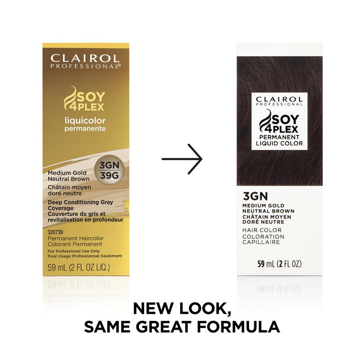 3GN Medium Gold Neutral Brown Permanent Liquid Hair Color