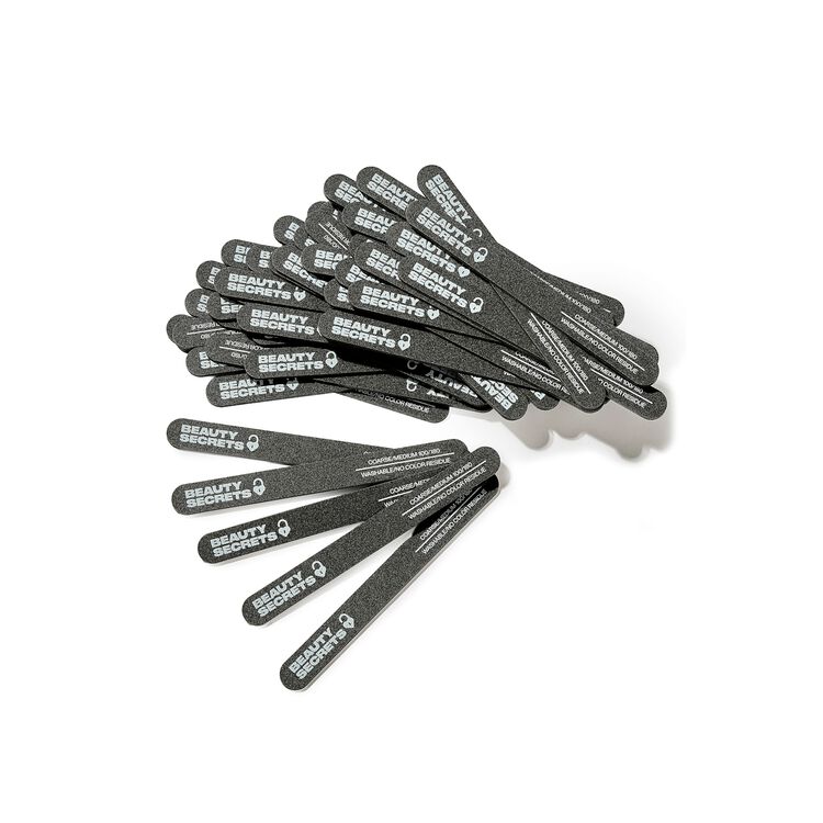 Black Cushion Nail File Medium Coarse 180/100 48 Count