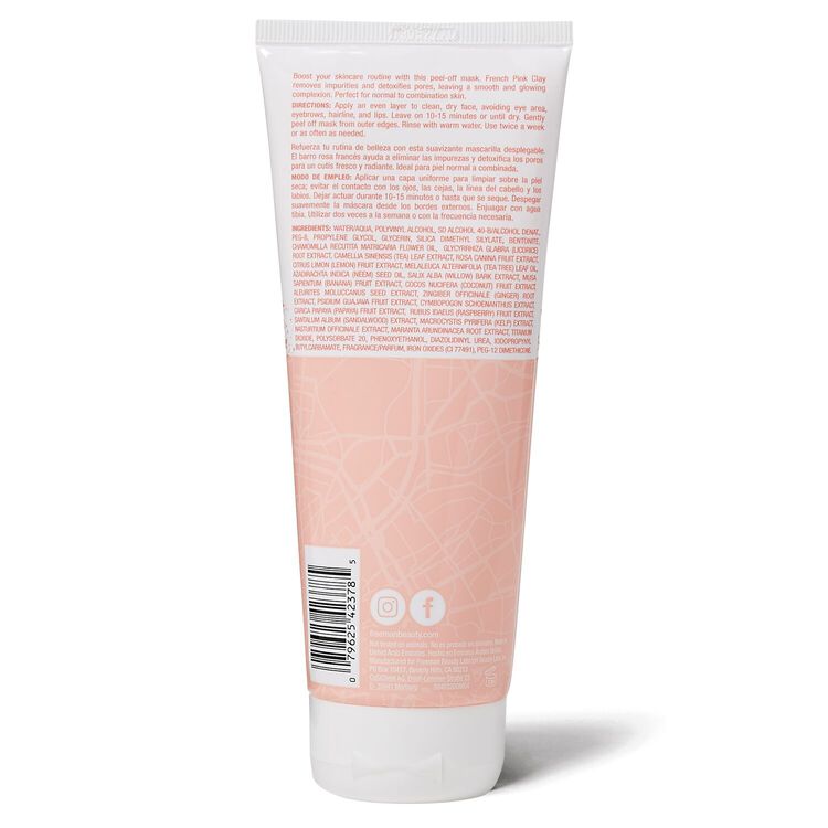 French Pink Clay Peel-Off Mask Tube