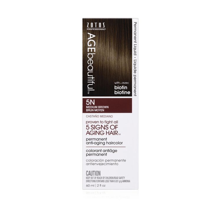 Anti-Aging 5N Medium Brown Permanent Liquid Hair Color