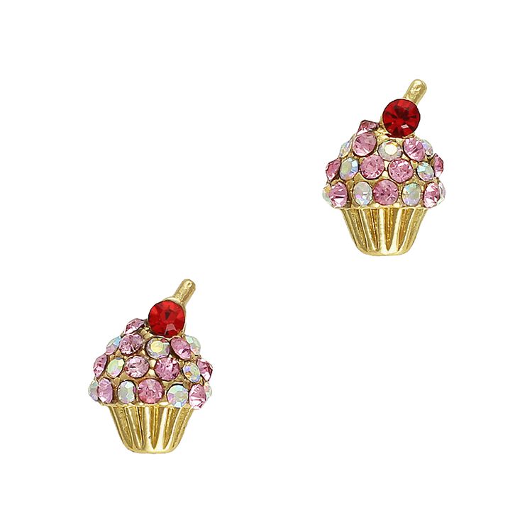 Nail Art Charms Cherry Top Cupcake Charm Gold