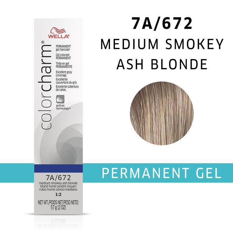 Medium Smoky Ash Blonde colorcharm Gel Permanent Hair Color