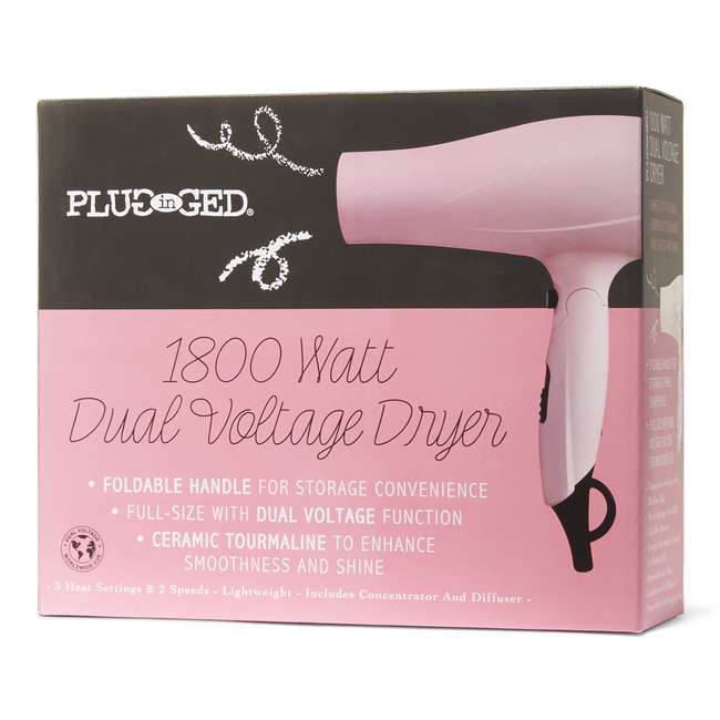 Plugged In Max Dual Voltage Ceramic Hair Dryer