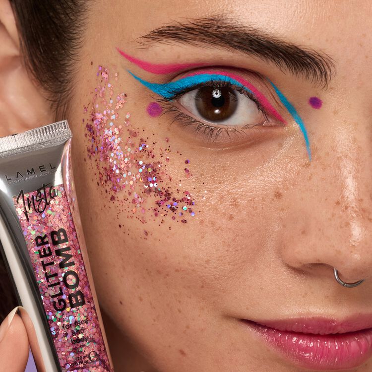 INSTA Glitter Bomb For Face and Body Pink