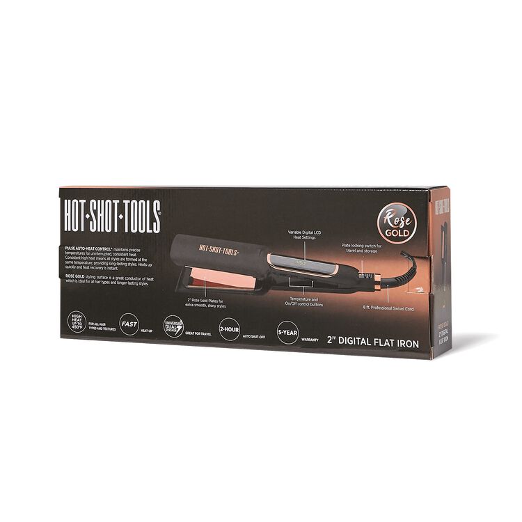 Hot Shot Tools Rose Gold 2 Inch Digital Flat Iron Flat Irons