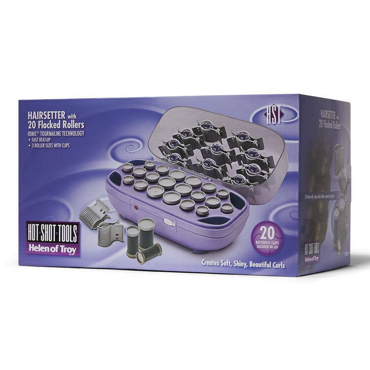 20 Flocked Roller Hairsetter By Hot Shot Tools Curlers And Rollers Sally Beauty