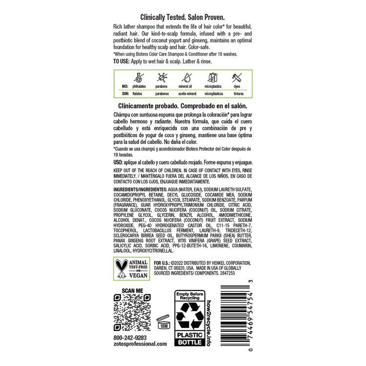 Color Care Shampoo With Grapeseed Extract 32 fl oz